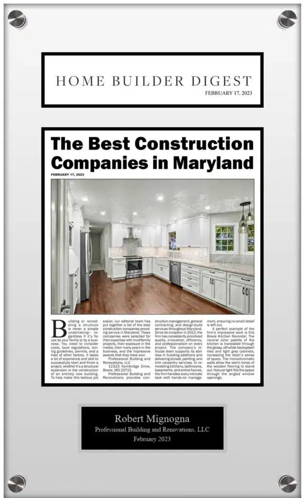 Home Builder Digest Best Construction Companies Award